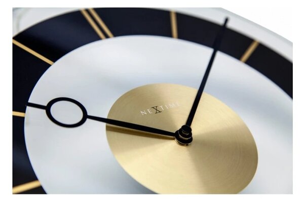 Designové nástěnné hodiny 2790zw Nextime Retro Black 31cm