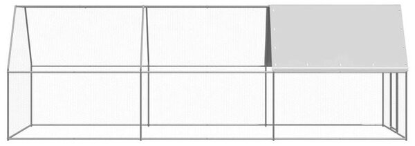 Kippenhok – Venkovní výběh pro slepice – Přístřešek pro zvířata – Venkovní výběh – Zinkový materiál – Rozměry 2 x 6 x 2 metry – S zámkem