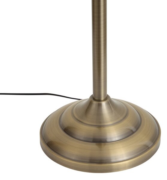 Klasická stojací lampa bronzová s opálovým sklem - Katarina