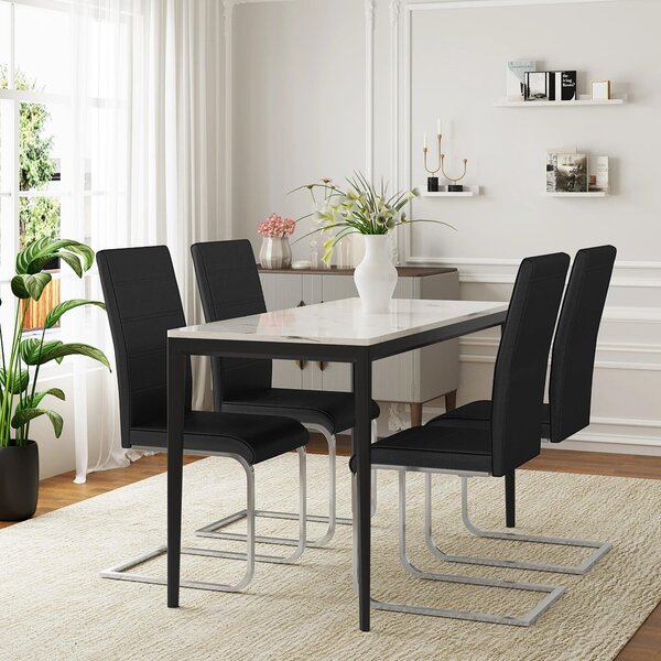Jídelní židle - Jídelní židle - Židle - Ergonomická židle - 2 kusy/sada - Galvanizovaná kovová konstrukce