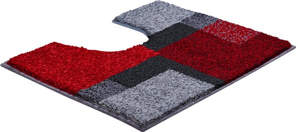 GRUND ATALA - Koupelnová předložka červená Rozměr: 50x60 cm s výřezem pro WC