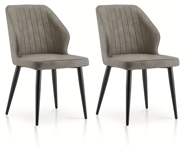 Jídelní židle - Židle - Křeslo - Kuchyňská židle - Designová židle - Sada 2 kusů - Potah z umilé kůže