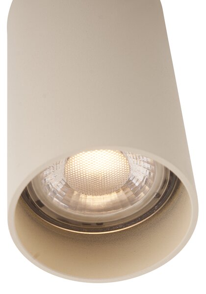 Sada 4 moderních béžových přisazených bodových světel GU10 50mm kulatých - Tuba