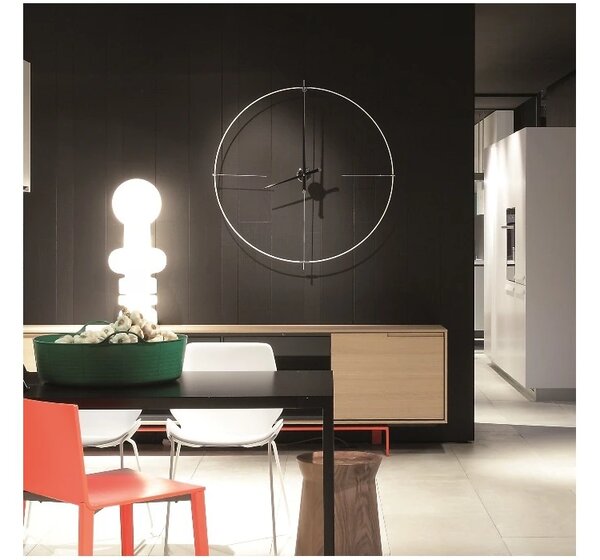 Designové nástěnné hodiny Nomon Bilbao L bílé 110cm