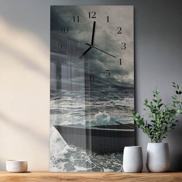 Skleněné hodiny vertikální Lodž zsppc-30x60-00171149