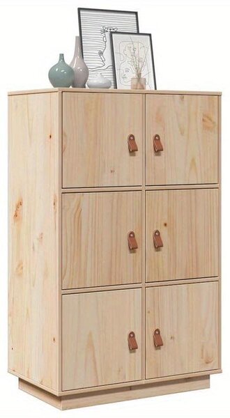 Moderní dřevěná komoda se 6 zásuvkami - 67x40x108,5 cm - Volně stojící úložný nábytek do obývacího pokoje nebo kanceláře