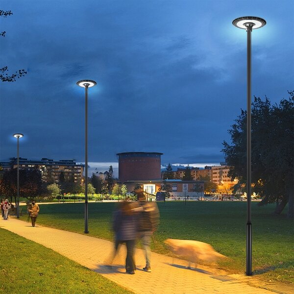 Brilagi-LED Venk. poul. lampa se sloupem 5 m URBANSPARK LED/120W/230V černá IP65