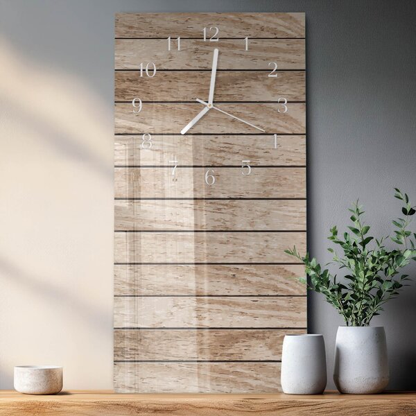 Skleněné hodiny vertikální Dřevo zsppb-30x60-00260394