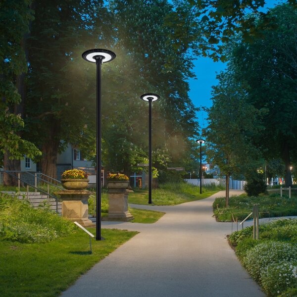 Brilagi-LED Venk. poul. lampa se sloupem 4 m URBANSPARK LED/120W/230V černá IP65