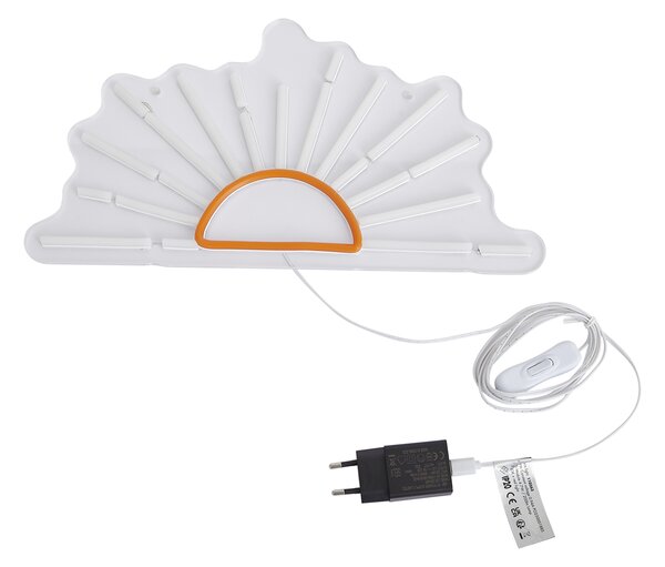 Neonová nástěnná lampa teplá bílá s oranžovou vč. LED - Sunset