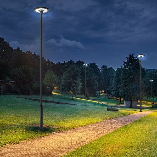 Brilagi-LED Venk. poul. lampa se sloupem 5 m URBANSPARK LED/120W/230V černá IP65