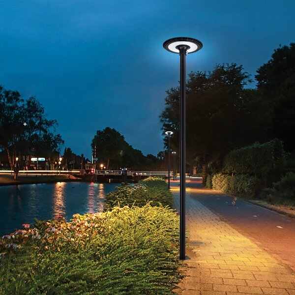 Brilagi-LED Venk. poul. lampa se sloupem 4 m URBANSPARK LED/120W/230V černá IP65