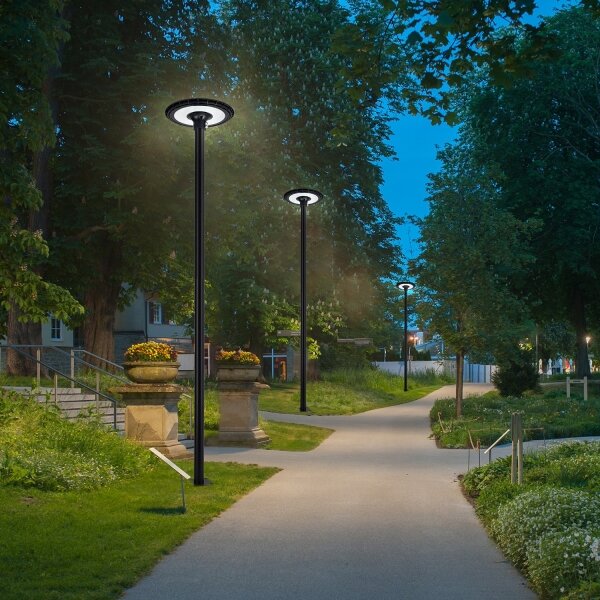 Brilagi-LED Venk. poul. lampa se sloupem 3 m URBANSPARK LED/60W/230V černá IP65