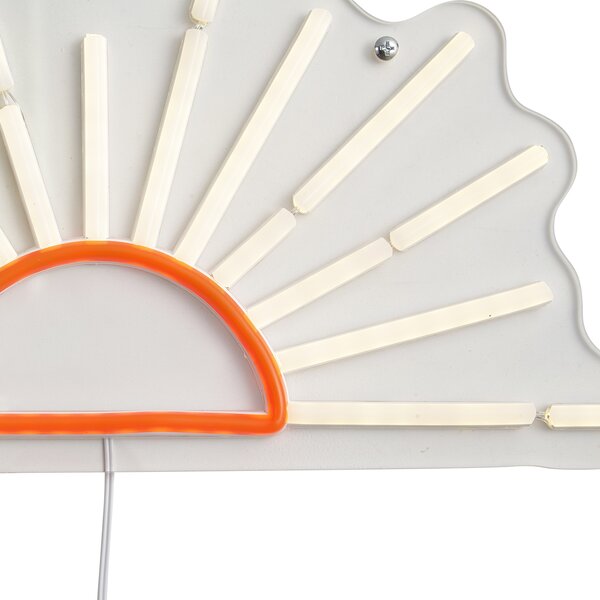 Neonová nástěnná lampa teplá bílá s oranžovou vč. LED - Sunset