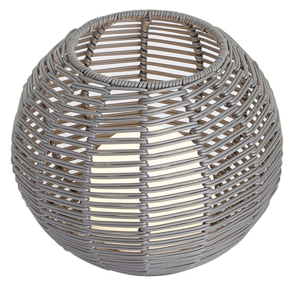 Venkovní stolní lampa tmavě šedá 25 cm vč. LED dobíjecí s USB-C IP44 - Oli