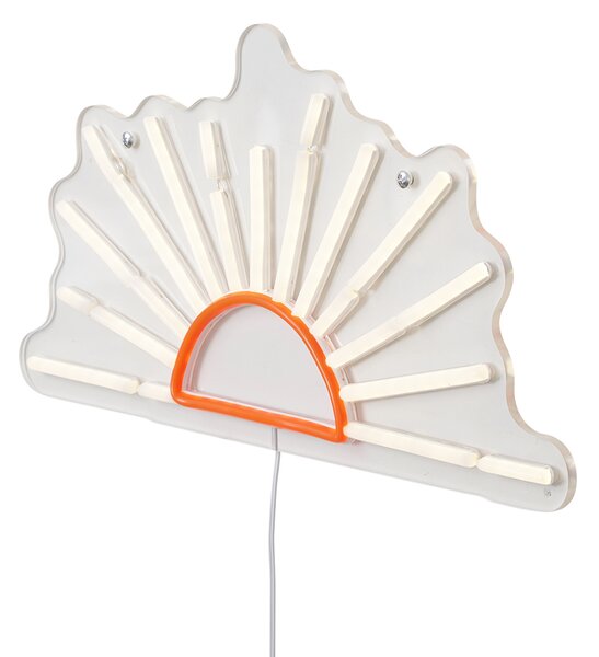 Neonová nástěnná lampa teplá bílá s oranžovou vč. LED - Sunset
