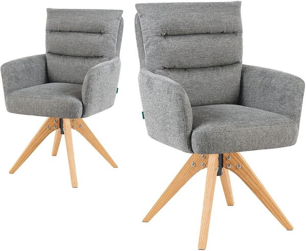 Jídelní židle - Židle - Jídelní židle - Otočné židle - Designové židle - Sada 2 kusů - Sedák s pružinovou výplní
