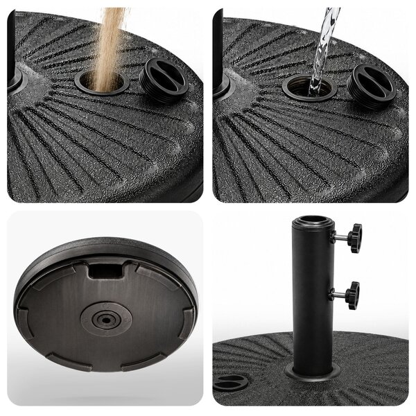 Ak furniture Podstavec pod slunečník UB51 černý