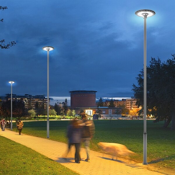 Brilagi-LED Venk. poul. lampa se sloupem 5 m URBANSPARK LED/120W/230V antr. IP65