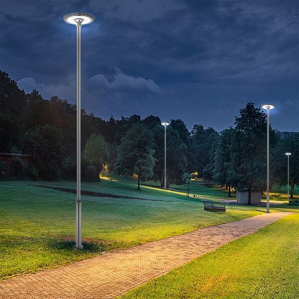 Brilagi-LED Venk. poul. lampa se sloupem 5 m URBANSPARK LED/120W/230V antr. IP65
