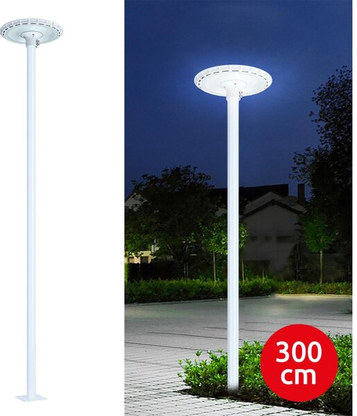 Brilagi-LED Venk. poul. lampa se sloupem 3 m URBANSPARK LED/120W/230V bílá IP65