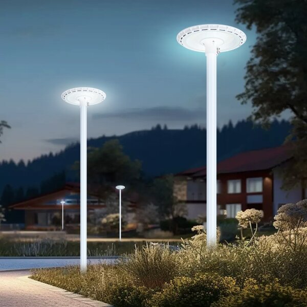 Brilagi-LED Venk. poul. lampa se sloupem 3 m URBANSPARK LED/120W/230V bílá IP65