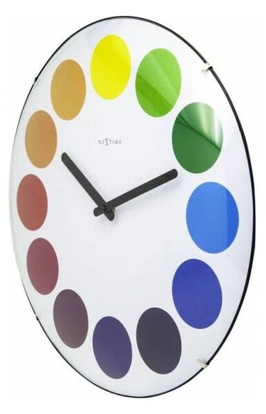 Designové nástěnné hodiny 3166 Nextime Dots Dome 35cm