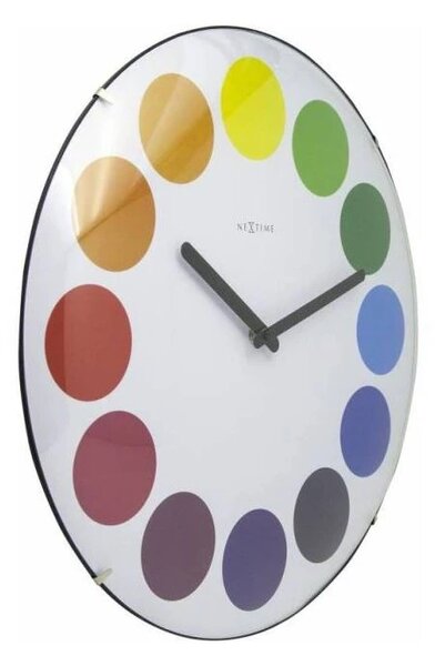 Designové nástěnné hodiny 3166 Nextime Dots Dome 35cm