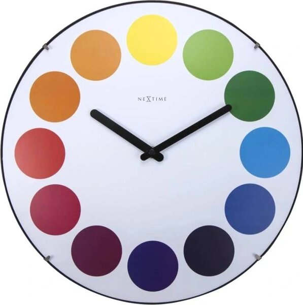 Designové nástěnné hodiny 3166 Nextime Dots Dome 35cm