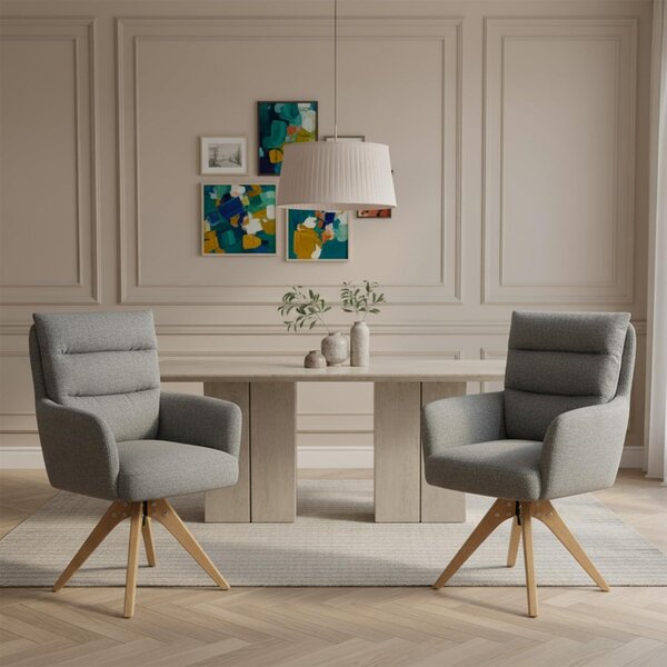 Jídelní židle - Židle - Jídelní židle - Otočné židle - Designové židle - Sada 2 kusů - Sedák s pružinovou výplní