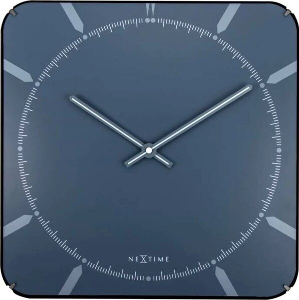 Designové nástěnné hodiny 3172 Nextime Michael Dome Blue 35cm