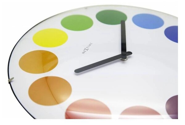 Designové nástěnné hodiny 3166 Nextime Dots Dome 35cm
