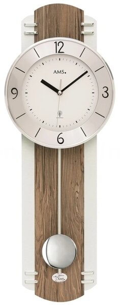 Kyvadlové nástěnné hodiny 5292 AMS řízené rádiovým signálem 60cm