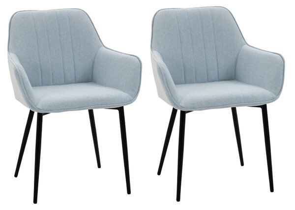 Jídelní židle - Sada jídelních židlí - Židle k jídelnímu stolu - Lněná židle - Ergonomická opěrka zad