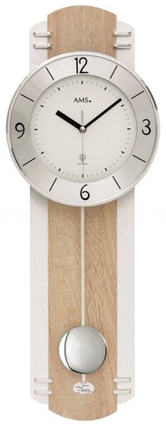 Kyvadlové nástěnné hodiny 5291 AMS řízené rádiovým signálem 60cm