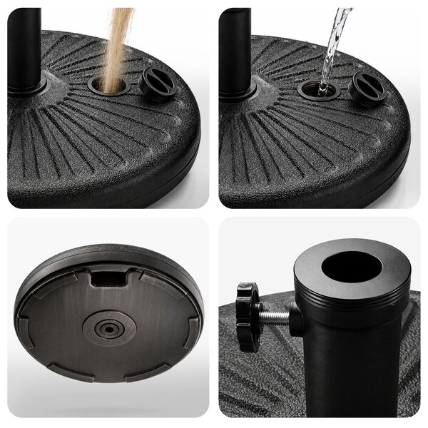Ak furniture Podstavec pod slunečník UB55 černý