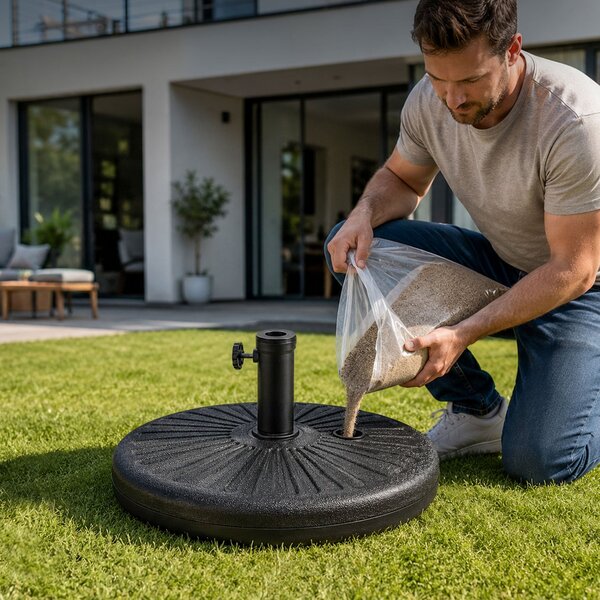 Ak furniture Podstavec pod slunečník UB55 černý