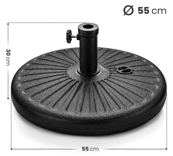 Ak furniture Podstavec pod slunečník UB55 černý