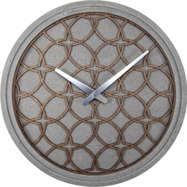 Designové nástěnné hodiny 3212br Nextime Concrete Love 39cm