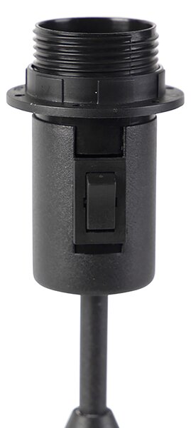 Stolní lampa černá nastavitelná s odstínem světle hnědým 35 cm - Parte