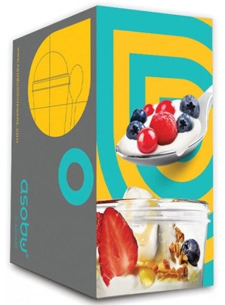 ASOBU multifunkční svačinový kelímek YO2GO červený 360ml