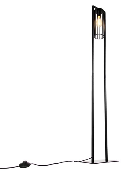 Chytrá moderní stojací lampa černá vč. WiFi ST64 - Balenco Wazo