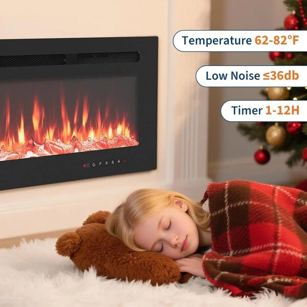 Elektrické krbové vložky – Nástěnné krbové vložky – Krbová kamna pro vytvoření atmosféry – Vestavěné krbové vložky – Krb s otevřeným ohněm – Ultra tenký design