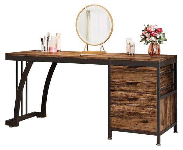 Kosmetický stolek – Toaletní stolek – Stolek na líčení – Průmyslový design – Šířka 150 cm