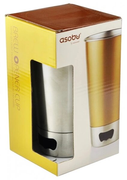 ASOBU nerezový trendy nápojový kelímek s otvírákem 550ml