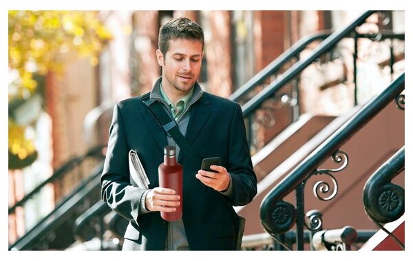 ASOBU trendy cestovní termoláhev Times Square bílá 450ml