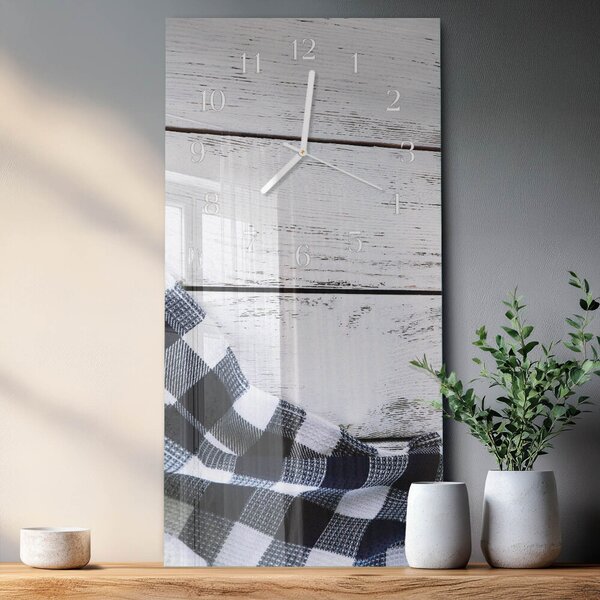 Skleněné hodiny vertikální Látkový stůl zsppb-30x60-00090265