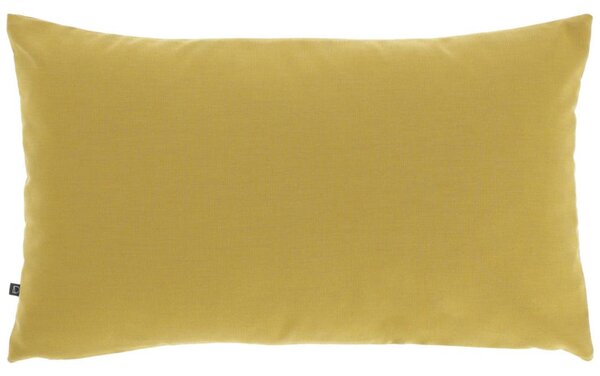 Kave Home Hořčicově žlutý látkový povlak na polštář LaForma Nedra 30 x 50 cm