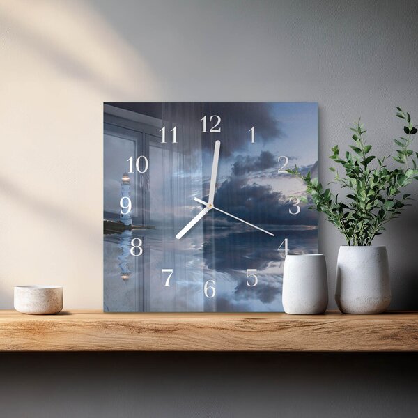 Skleněné hodiny Maják zskb-30x30-00084598