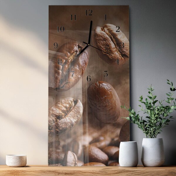 Skleněné hodiny vertikální Fazole zsppc-30x60-00173424